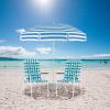 imageVINGLI Patio Lawn Webbed Folding Chairs Set of 2 Outdoor Beach Chair Portable Dining Chair for Yard Garden Red ClassicBlue