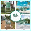imageVINGLI Patio Lawn Webbed Folding Chairs Set of 2 Outdoor Beach Chair Portable Dining Chair for Yard Garden Red ClassicDark Green