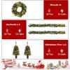 imageVINGLI Prelit Christmas Tree 5Piece Set with LED Lights Christmas Garlands Wreath and Set of 2 Entrance Trees Artificial Christmas Porch Decorations Indoor Outdoor Lighted Decor