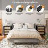 imageVINGLI Rattan Nightstand Set of 2 with Charging Station 27quot Tall Black Nightstand with 3 Drawers for Bedroom Boho Mid Century Modern Bed Side TableEnd Table Black 2 PackBlack