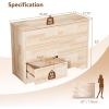 imageVINGLI Unfinished 6 Drawer Dresser Natural Solid Wood Dresser Color DIY Upgraged Rustic Farmhouse Tall Dresser with Spacious Storage Chests of Drawers with Full Extension Drawer Slides177D x 472W x 33H 6 Drawers