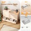 imageVINGLI Unfinished 6 Drawer Dresser Natural Solid Wood Dresser Color DIY Upgraged Rustic Farmhouse Tall Dresser with Spacious Storage Chests of Drawers with Full Extension Drawer Slides177D x 551W x 37H 8 Drawers
