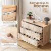 imageVINGLI Unfinished 6 Drawer Dresser Natural Solid Wood Dresser Color DIY Upgraged Rustic Farmhouse Tall Dresser with Spacious Storage Chests of Drawers with Full Extension Drawer Slides177D x 472W x 33H 6 Drawers