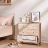 imageVINGLI Unfinished 6 Drawer Dresser Natural Solid Wood Dresser Color DIY Upgraged Rustic Farmhouse Tall Dresser with Spacious Storage Chests of Drawers with Full Extension Drawer Slides177D x 315W x 299H 3 Drawers