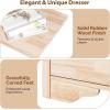 imageVINGLI Unfinished 6 Drawer Dresser Natural Solid Wood Dresser Color DIY Upgraged Rustic Farmhouse Tall Dresser with Spacious Storage Chests of Drawers with Full Extension Drawer Slides177D x 472W x 33H 6 Drawers