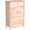 imageVINGLI Unfinished 6 Drawer Dresser Natural Solid Wood Dresser Color DIY Upgraged Rustic Farmhouse Tall Dresser with Spacious Storage Chests of Drawers with Full Extension Drawer Slides177D x 315W x 492H 6 Drawers