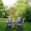 imageVINGLI Upgraded Version Set of 2 Folding Chairs with Arms Portable Patio Chairs for Outdoor ampamp Indoor Sling Back Chairs for Lawn Pool Courtyard Balcony ampamp Garden GreyBlue