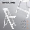 imageVINGLI White Resin Plastic Folding Chair with Padding Seat Weight Capacity to 350 lbs for Indoor Ourdoor Use 1 PC