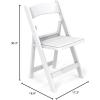 imageVINGLI White Resin Plastic Folding Chair with Padding Seat Weight Capacity to 350 lbs for Indoor Ourdoor Use 1 PC