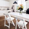 imageVINGLI White Resin Plastic Folding Chair with Padding Seat Weight Capacity to 350 lbs for Indoor Ourdoor Use 1 PC