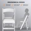 imageVINGLI White Resin Plastic Folding Chair with Padding Seat Weight Capacity to 350 lbs for Indoor Ourdoor Use 1 PC