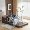 imageVINGLUpgraded Loveseat Sleeper 535quot W 83quot L Convertible Sofa Bed Couch Futon Couches for Living Room Twin Folding Couch Bed for Small Spaces Foldable Floor Gaming Sofa Bed for Basement Dark GreyRustic