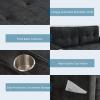 imageVINGLUpgraded Loveseat Sleeper 535quot W 83quot L Convertible Sofa Bed Couch Futon Couches for Living Room Twin Folding Couch Bed for Small Spaces Foldable Floor Gaming Sofa Bed for Basement Dark GreyDark Grey