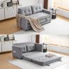 imageVINGLUpgraded Loveseat Sleeper 535quot W 83quot L Convertible Sofa Bed Couch Futon Couches for Living Room Twin Folding Couch Bed for Small Spaces Foldable Floor Gaming Sofa Bed for Basement Dark GreyLight Grey