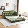 imageVINGLUpgraded Loveseat Sleeper 535quot W 83quot L Convertible Sofa Bed Couch Futon Couches for Living Room Twin Folding Couch Bed for Small Spaces Foldable Floor Gaming Sofa Bed for Basement Dark GreyOliver Green