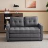 imageVINGLUpgraded Loveseat Sleeper 535quot W 83quot L Convertible Sofa Bed Couch Futon Couches for Living Room Twin Folding Couch Bed for Small Spaces Foldable Floor Gaming Sofa Bed for Basement Dark GreyGrey