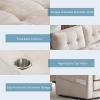 imageVINGLUpgraded Loveseat Sleeper 535quot W 83quot L Convertible Sofa Bed Couch Futon Couches for Living Room Twin Folding Couch Bed for Small Spaces Foldable Floor Gaming Sofa Bed for Basement Dark GreyBeige