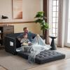 imageVINGLUpgraded Loveseat Sleeper 535quot W 83quot L Convertible Sofa Bed Couch Futon Couches for Living Room Twin Folding Couch Bed for Small Spaces Foldable Floor Gaming Sofa Bed for Basement Dark GreyBlack