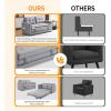imageVINGLUpgraded Loveseat Sleeper 535quot W 83quot L Convertible Sofa Bed Couch Futon Couches for Living Room Twin Folding Couch Bed for Small Spaces Foldable Floor Gaming Sofa Bed for Basement Dark GreyLight Grey