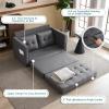 imageVINGLUpgraded Loveseat Sleeper 535quot W 83quot L Convertible Sofa Bed Couch Futon Couches for Living Room Twin Folding Couch Bed for Small Spaces Foldable Floor Gaming Sofa Bed for Basement Dark GreyGrey
