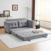 imageVINGLUpgraded Loveseat Sleeper 535quot W 83quot L Convertible Sofa Bed Couch Futon Couches for Living Room Twin Folding Couch Bed for Small Spaces Foldable Floor Gaming Sofa Bed for Basement Dark GreyLight Grey