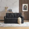 imageVINGLUpgraded Loveseat Sleeper 535quot W 83quot L Convertible Sofa Bed Couch Futon Couches for Living Room Twin Folding Couch Bed for Small Spaces Foldable Floor Gaming Sofa Bed for Basement Dark GreyDark Grey