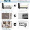 imageVINGLUpgraded Loveseat Sleeper 535quot W 83quot L Convertible Sofa Bed Couch Futon Couches for Living Room Twin Folding Couch Bed for Small Spaces Foldable Floor Gaming Sofa Bed for Basement Dark GreyBeige