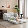 imageVINGLUpgraded Loveseat Sleeper 535quot W 83quot L Convertible Sofa Bed Couch Futon Couches for Living Room Twin Folding Couch Bed for Small Spaces Foldable Floor Gaming Sofa Bed for Basement Dark GreyLight Grey