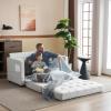 imageVINGLUpgraded Loveseat Sleeper 535quot W 83quot L Convertible Sofa Bed Couch Futon Couches for Living Room Twin Folding Couch Bed for Small Spaces Foldable Floor Gaming Sofa Bed for Basement Dark GreyLight Grey