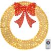 imageVINGLI 48 Inch Prelit Large Christmas Wreath Outdoor Christmas Wreath with 315 LED Lights for Garage Windows Christmas Door Wreath Decorations with Red Bow Timer Remote Control Plugin GoldGold