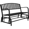 imageVINGLI 50 Inch Outdoor Glider Bench Metal Porch Rocking Seat for Outside Patio Yard Garden Lawn  23 Person