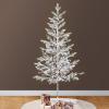 imageVINGLI 6ft Lighted Artificial Pine Tree Flocked Christmas Tree with 550 Warm White Lights for Indoor Outdoor Christmas Festival Party Decoration