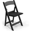 imageVINGLI Black Resin Plastic Folding Chair with Padding Seat Weight Capacity to 350 lbs for Indoor Ourdoor Use 1 PC