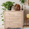 imageVINGLI Unfinished 6 Drawer Dresser Natural Solid Wood Dresser Color DIY Upgraged Rustic Farmhouse Tall Dresser with Spacious Storage Chests of Drawers with Full Extension Drawer Slides177D x 315W x 299H 3 Drawers