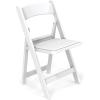 imageVINGLI White Resin Plastic Folding Chair with Padding Seat Weight Capacity to 350 lbs for Indoor Ourdoor Use 1 PC