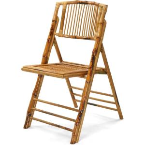 imageVINGLI Bamboo Folding Chair Foldable Dining Wood Chairs Comfortable Seat for Outdoor ampamp Indoor Patio Porch Wedding Party Event 2 PackSet of 1