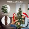 imageVINGLI 5ft Prelit Artificial Christmas Tree with Warm White LED Light Slim Xmas Tree with 230 Realistic Branch Tips for Home Office Party Decoration Indoor OutdoorGreen