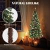 imageVINGLI 5ft Prelit Artificial Christmas Tree with Warm White LED Light Slim Xmas Tree with 230 Realistic Branch Tips for Home Office Party Decoration Indoor OutdoorGreen