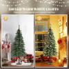 imageVINGLI 5ft Prelit Artificial Christmas Tree with Warm White LED Light Slim Xmas Tree with 230 Realistic Branch Tips for Home Office Party Decoration Indoor OutdoorGreen