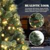 imageVINGLI 6ft Prelit Artificial Christmas Tree with 500 LED Light Pinescones Xmas Pine Tree with 900 Realistic PEampampPVC Branch Tips for Home Decoration Indoor Outdoor6ft