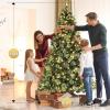 imageVINGLI 6ft Prelit Artificial Christmas Tree with 500 LED Light Pinescones Xmas Pine Tree with 900 Realistic PEampampPVC Branch Tips for Home Decoration Indoor Outdoor6ft 11in