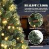 imageVINGLI 6ft Prelit Artificial Christmas Tree with 500 LED Light Pinescones Xmas Pine Tree with 900 Realistic PEampampPVC Branch Tips for Home Decoration Indoor Outdoor6ft 11in