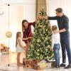 imageVINGLI 6ft Prelit Artificial Christmas Tree with 500 LED Light Pinescones Xmas Pine Tree with 900 Realistic PEampampPVC Branch Tips for Home Decoration Indoor Outdoor6ft