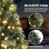 imageVINGLI 6ft Prelit Artificial Christmas Tree with 500 LED Light Pinescones Xmas Pine Tree with 900 Realistic PEampampPVC Branch Tips for Home Decoration Indoor Outdoor6ftSlim
