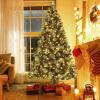imageVINGLI 6ft Prelit Artificial Christmas Tree with 500 LED Light Pinescones Xmas Pine Tree with 900 Realistic PEampampPVC Branch Tips for Home Decoration Indoor Outdoor6ft 11in