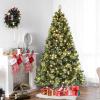 imageVINGLI 6ft Prelit Artificial Christmas Tree with 500 LED Light Pinescones Xmas Pine Tree with 900 Realistic PEampampPVC Branch Tips for Home Decoration Indoor Outdoor6ft
