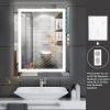 imageVINGLI Led Bathroom Mirror 32quot24quot Lighted Bathroom Mirror with Bluetooth Espejo para Bano Led Espejo Con Luz Touch Dimmable LED Mirror Memory Touchscreen Wall Mounted Defogging IP44CRI90