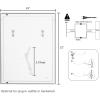 imageVINGLI Led Bathroom Mirror 32quot24quot Lighted Bathroom Mirror with Bluetooth Espejo para Bano Led Espejo Con Luz Touch Dimmable LED Mirror Memory Touchscreen Wall Mounted Defogging IP44CRI90