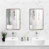 imageVINGLI Rectangular Wall Mirror Bathroom Mirror with Metal Frame Decorative Mirror for Living Room Bedroom Entryway Hanging Horizontally and Vertically 3020 Gold