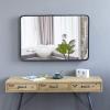 imageVINGLI Rectangular Wall Mirror Bathroom Mirror with Metal Frame Decorative Mirror for Living Room Bedroom Entryway Hanging Horizontally and Vertically 3020 Black 